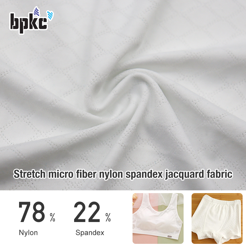 4-way stretch micro fiber  nylon spandex jacquard fabric