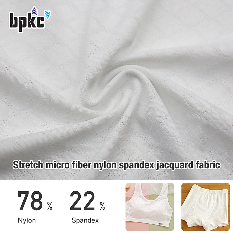 4-way stretch micro fiber  nylon spandex jacquard fabric